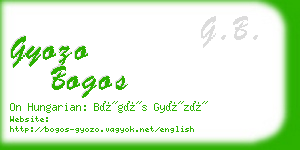 gyozo bogos business card